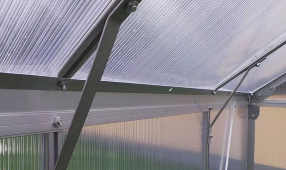 plantiflex szklarnia aluminiowa 250x430+fundament gruby poliwęglan 6mm