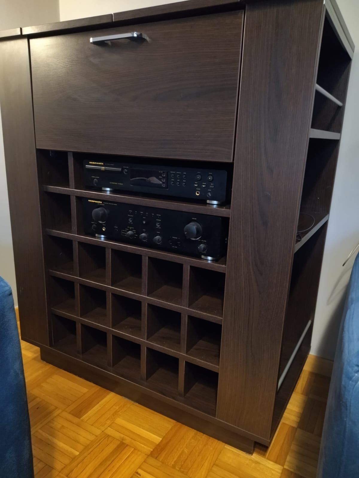 Barek Piękny Stylowy Funkcjonalny Pojemny Wenge 90x52x107 NIŻSZA CENA