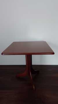 Stół, stolik kawowy 60x60 - trójnóg - solidny drewniany - stan idealny