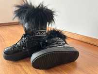 buty śniegowce czarne