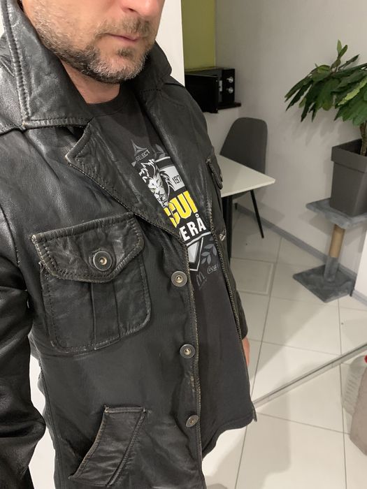 Кожаная куртка пиджак Jack & Jones