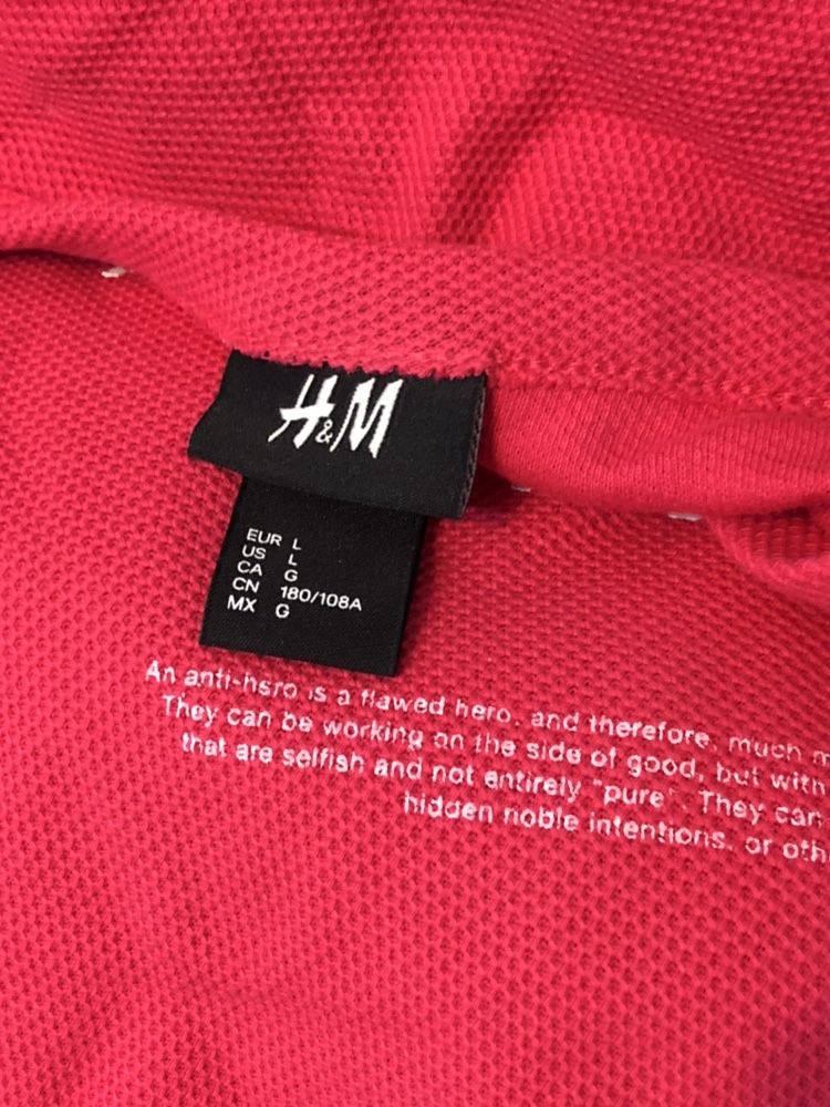 FOR SALE! Футболка H&M мужская (розовая) размер L