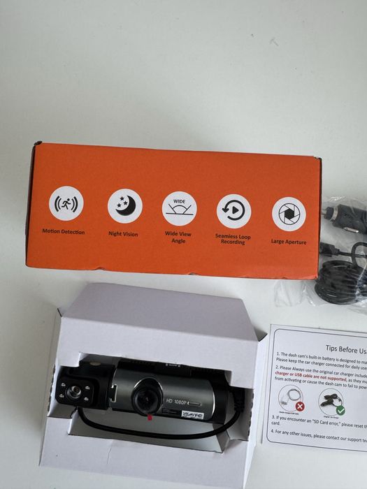 Kamerka samochodowa ETYMOOGOX HD 1080P DUAL z kamerą tylną