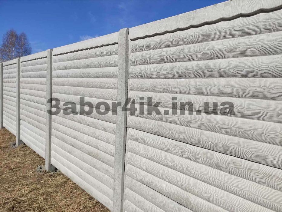 Забор бетонний, декоративний. Еврозабор