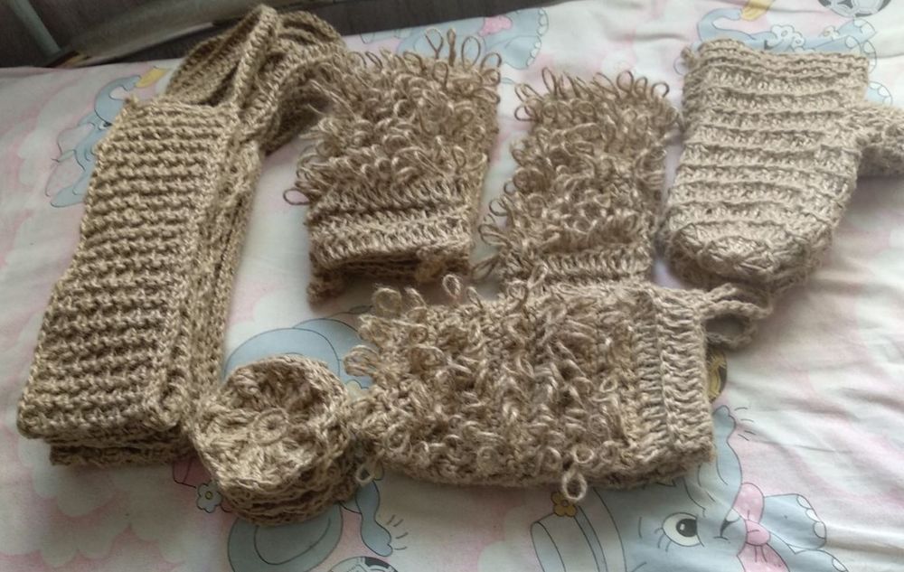 Мочалка із джута ручна робота