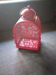 Porta velas ikea vermelho e 32 velas vermelhas ikea