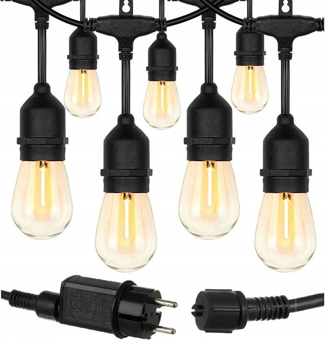 Girlanda Świetlna Ogrodowa Lampki ogrodowe do ogrodu 10 metrów 20 LED