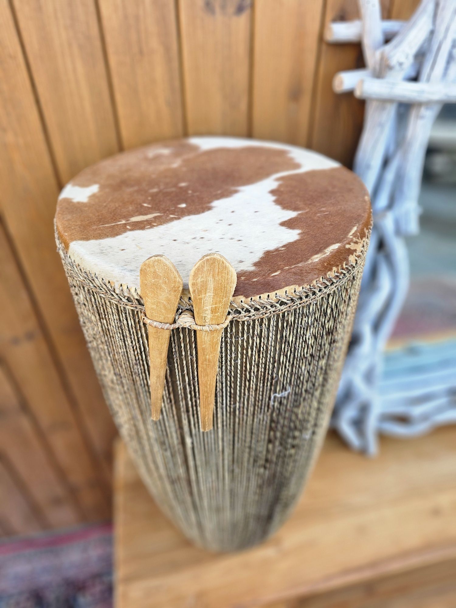 Olbrzymi afrykański bęben 80 cm skóra #1523 Stylowy Węgrów