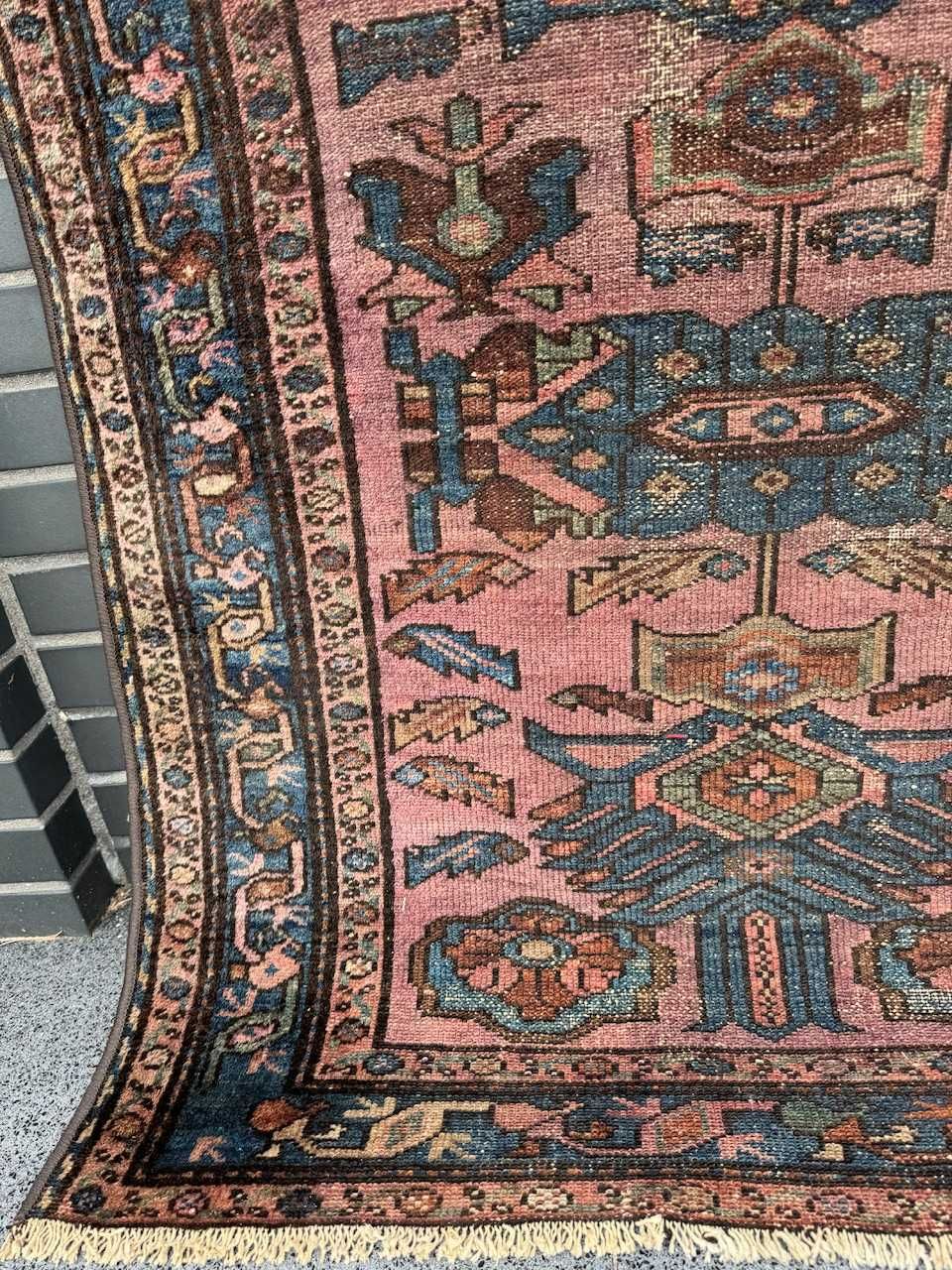 XIX wieczny dywan wełniany r. tkany perski Farahan 205x108 gal. 6 tyś