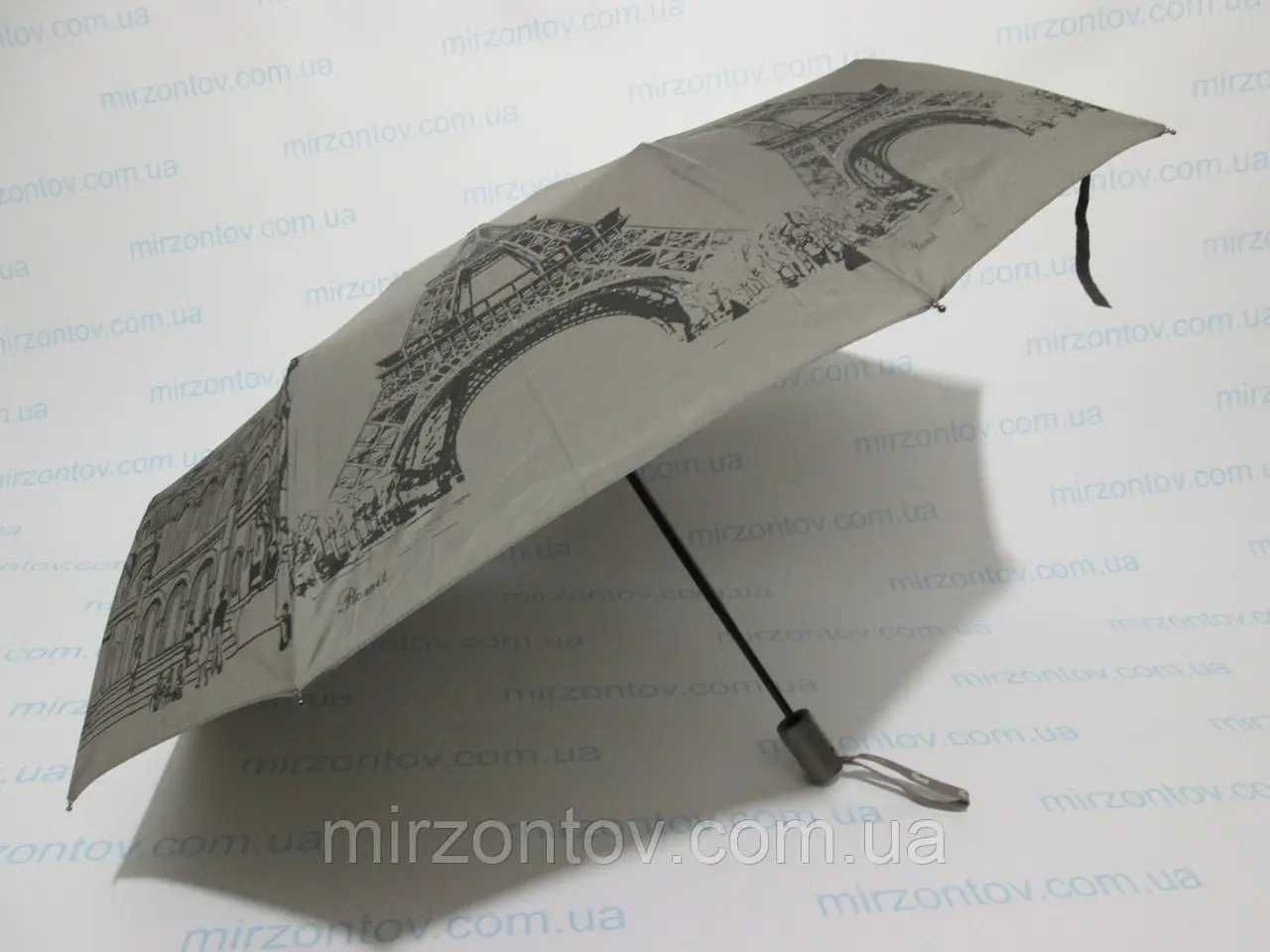 Женский зонт полуавтомат однотонный с принтом "Romit Umbrella"