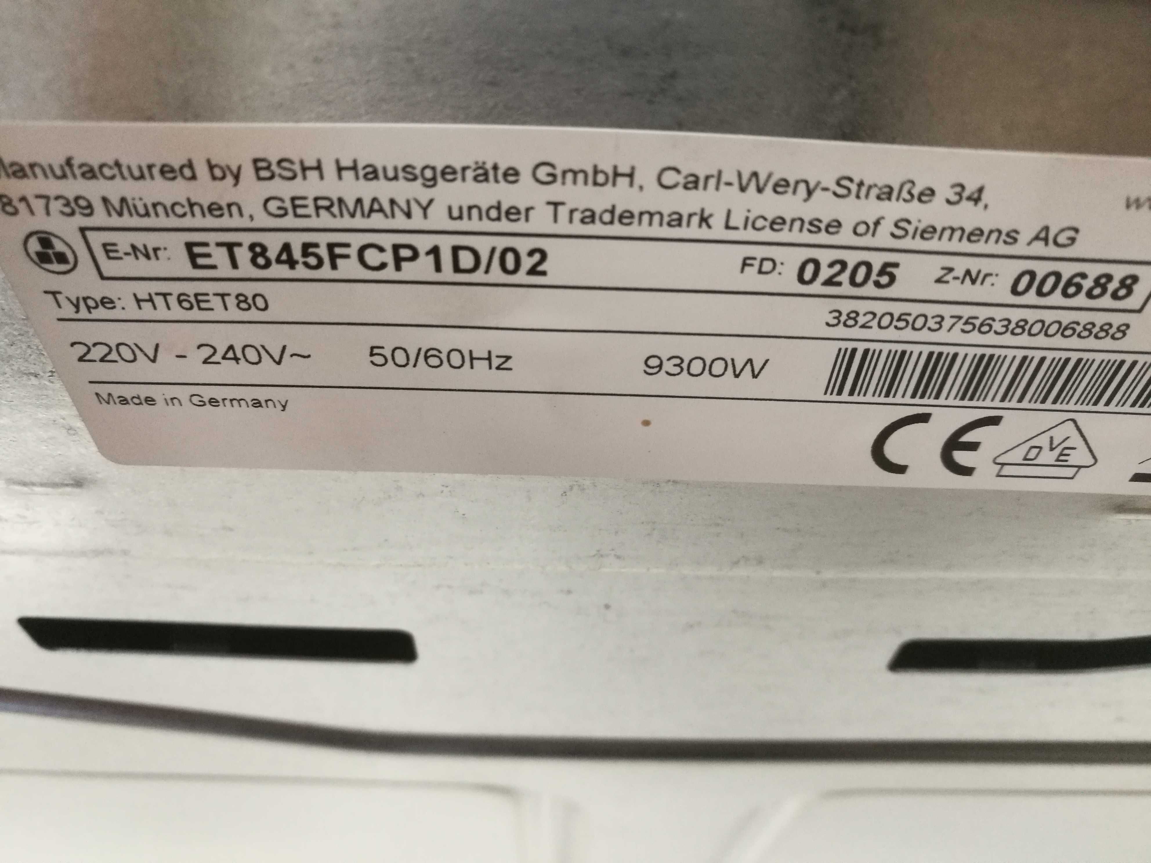 Siemens ET845FCP1D elektryczna płyta kuchenna 4 pola grzewcze