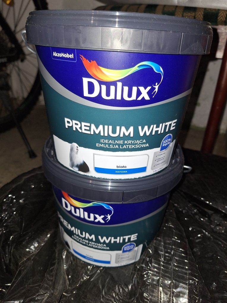 DULUX Farba lateksowa Premium White 2.5 L