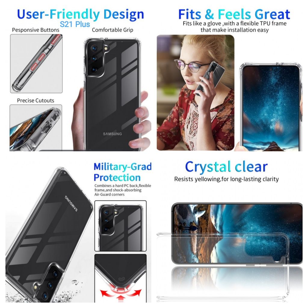 Capa Anti-Xock Samsung A03/ S22 / S22 Plus / S22 Ultra / A33 5G/A54 5G