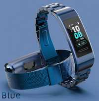 Bracelete em Metal Azul Hauwei Band 3, Band 3 Pro, Band 4 Pro