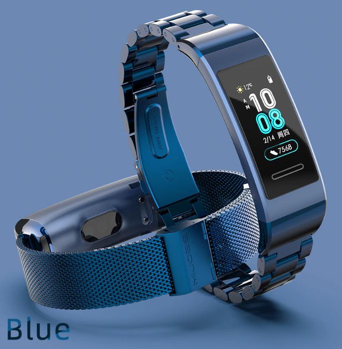 Bracelete em Metal Azul Huawei Band 3, Band 3 Pro, Band 4 Pro