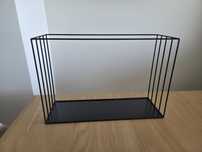 Metalowa półka loft czarna 45x30x15
