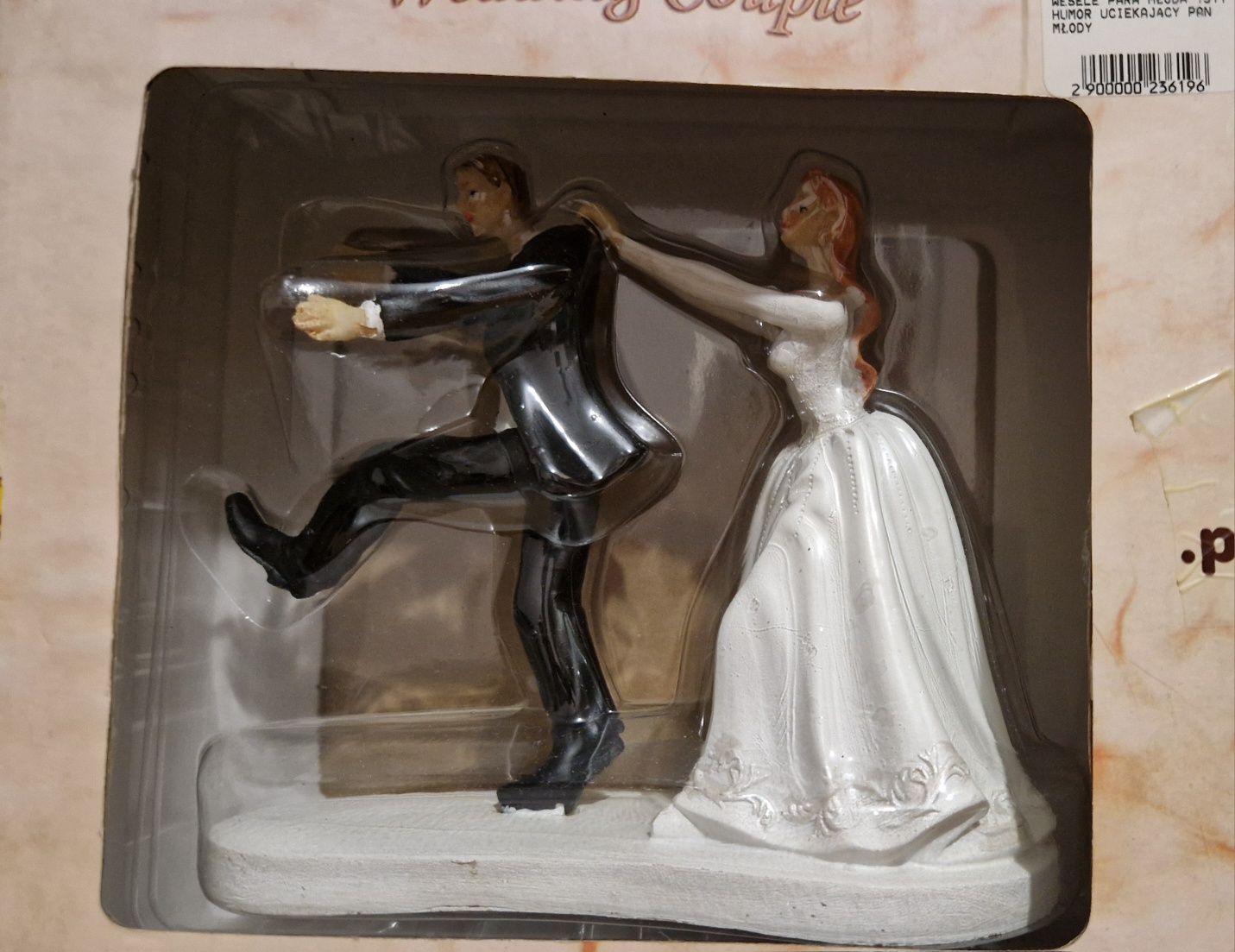 Figurka na tort "Uciekający Pan młody"