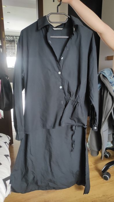 Czarna narzutka bawełna