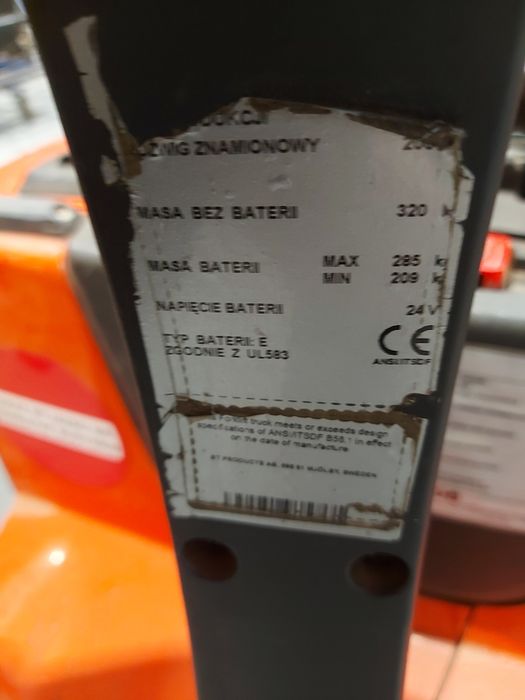 Bt Lwe200 elektryczny wózek paletowy