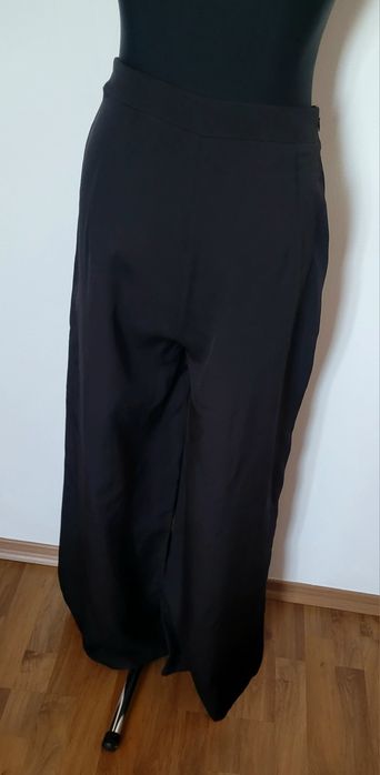 Nowe eleganckie spodnie damskie kuloty flary szerokie nogawki 40