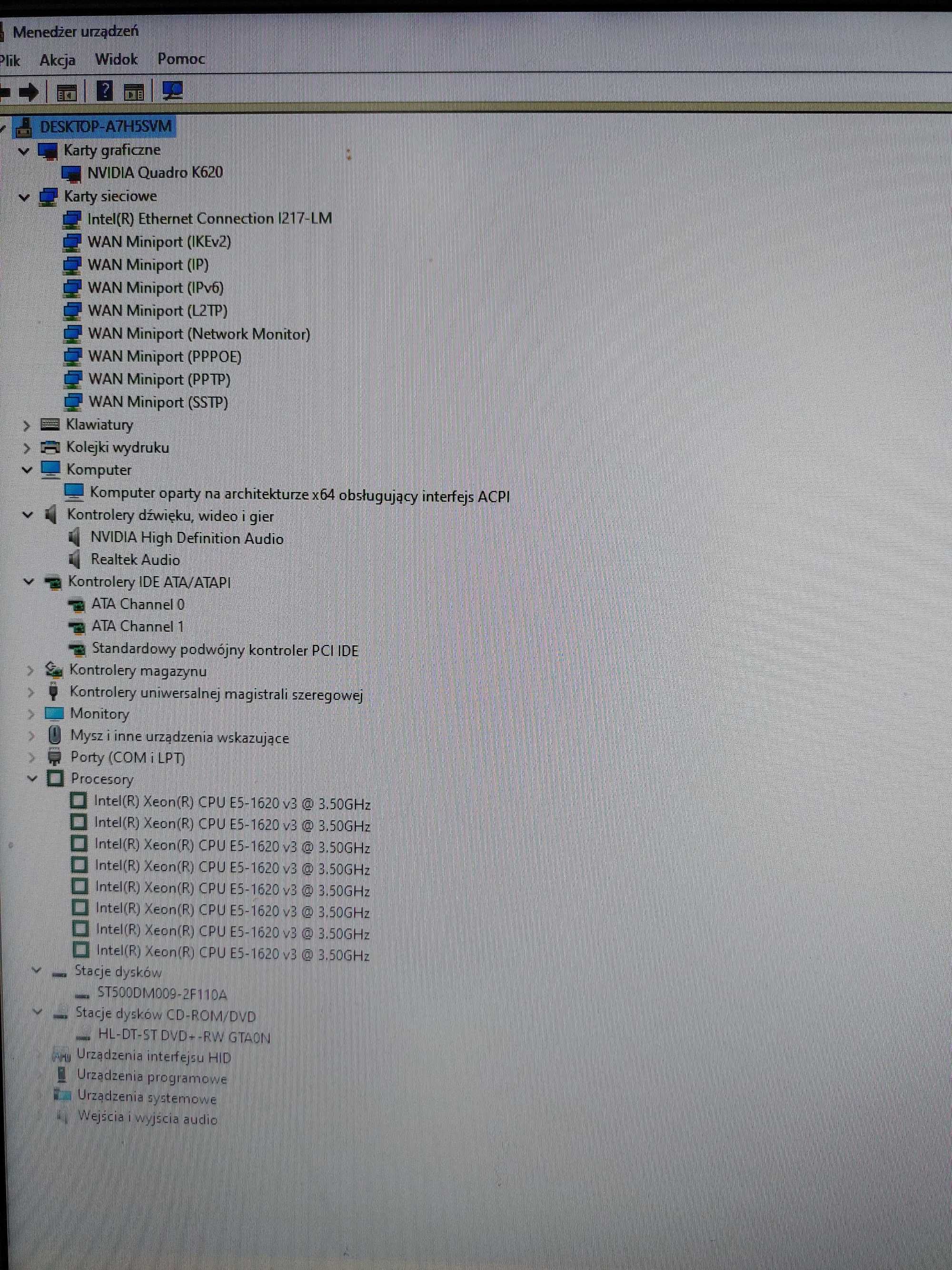 Dell Precision Tower 5810 z monitorem Acer