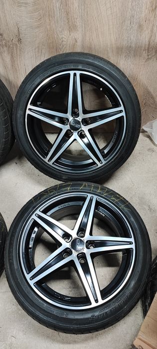 Komplet alufelg O.Z r17 5x112 z oponami zimowymi