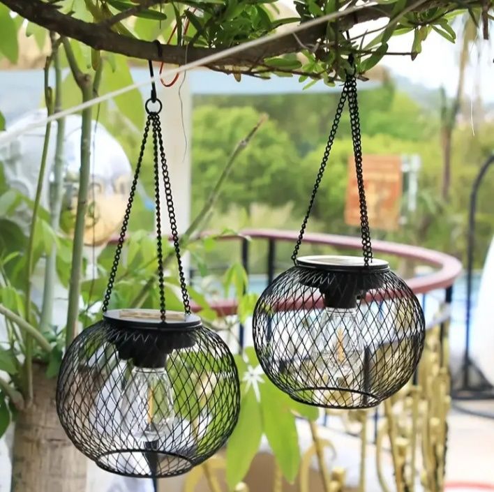 Підвісний металевий сонячний вуличний ліхтар в стилі Loft.