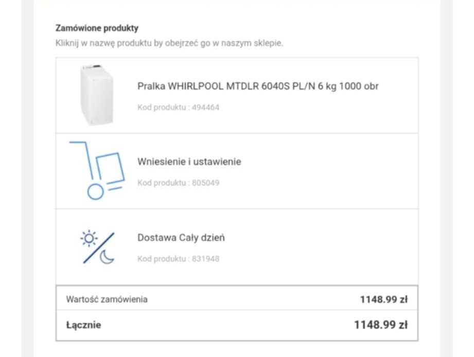 Pralka Whirlpool MTDLR 6040S PL/N – 6 kg