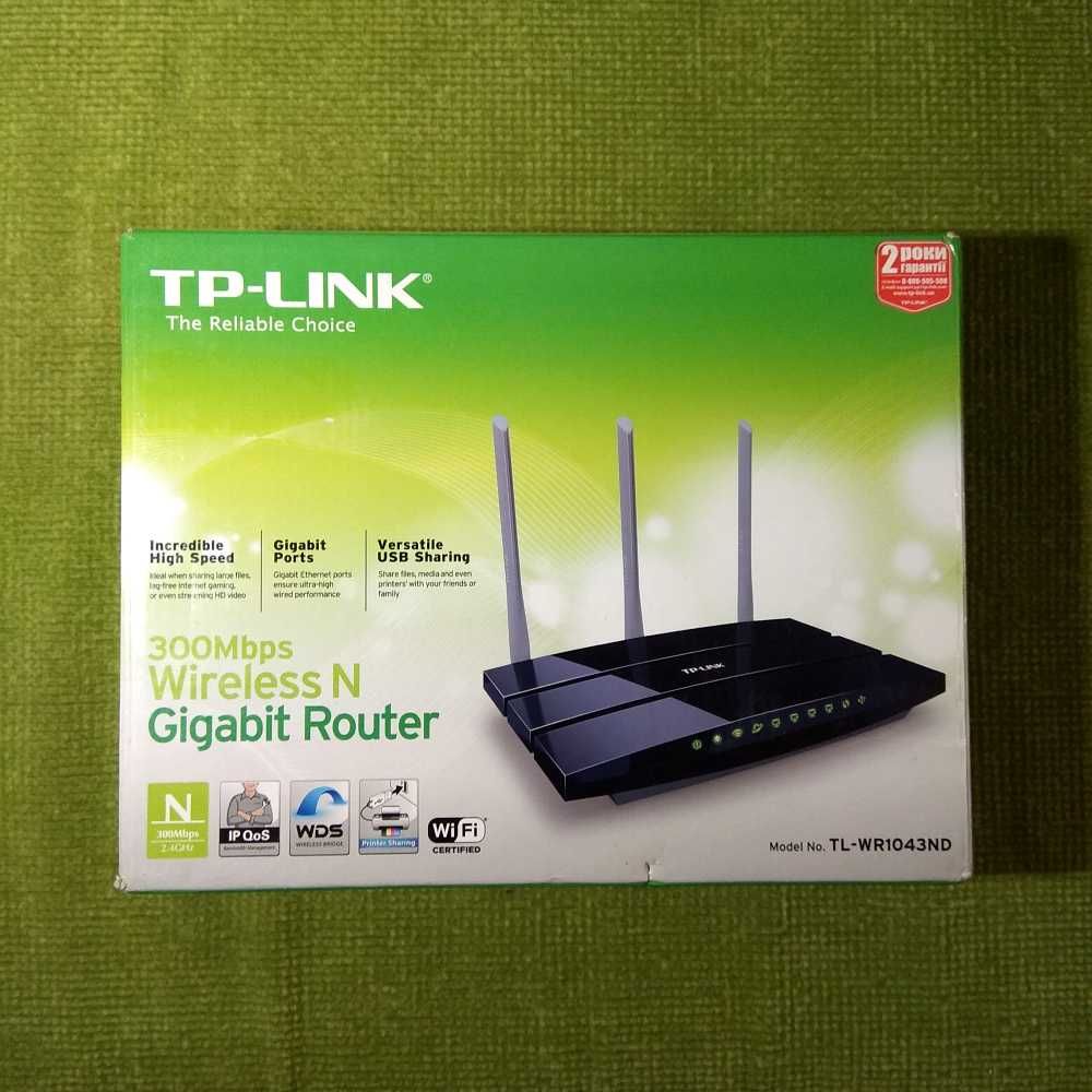 Роутер TP-Link TL-WR1043ND (Wi-Fi 450 Мбіт/с, Ethernet 1000 Мбіт/с)