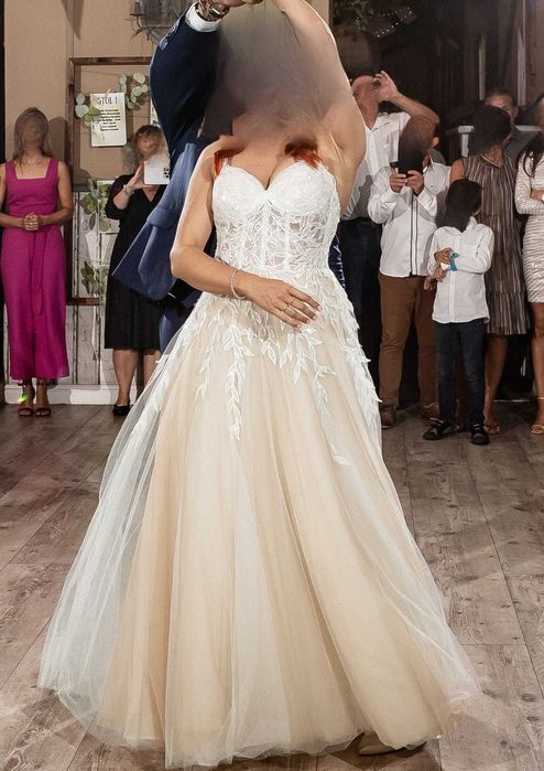 Suknia ślubna firmy Agnes - NAJTANiej !!! lub jako materiał!!