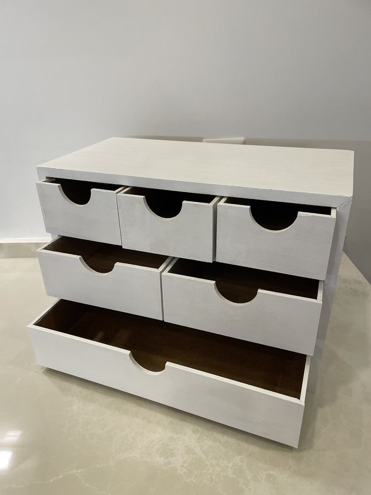 Bloco mini de 6 Gavetas pinho