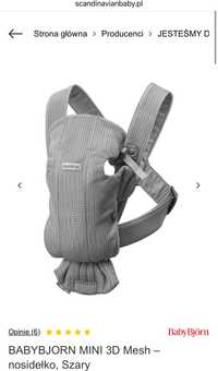 BABYBJORN MINI 3D Mesh – nosidełko, Szary