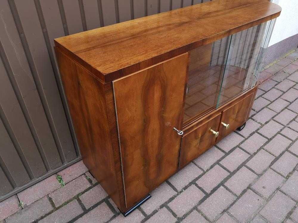 Barek Konsola Art Deco Orzech-Unikat Stary Antyk Po Renowacji.