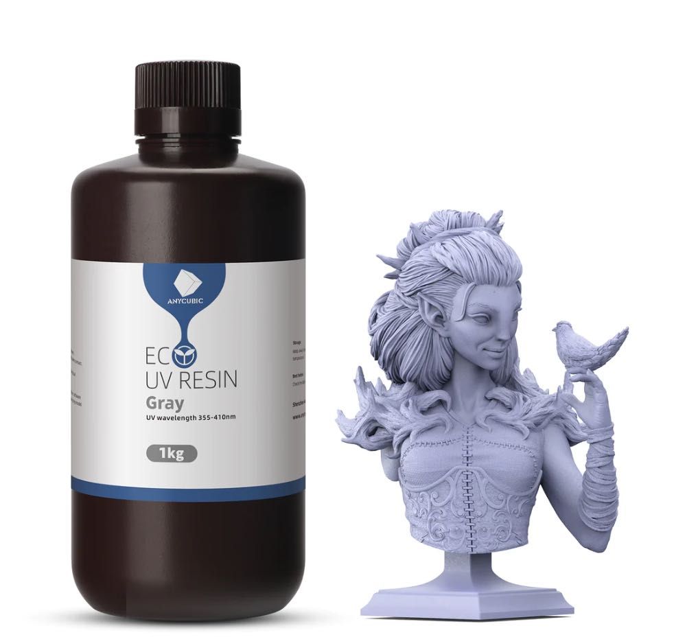 ANYCUBIC UV basic Eco resin  EKO  Полімерна УФ Смола для 3д GREY Сіра