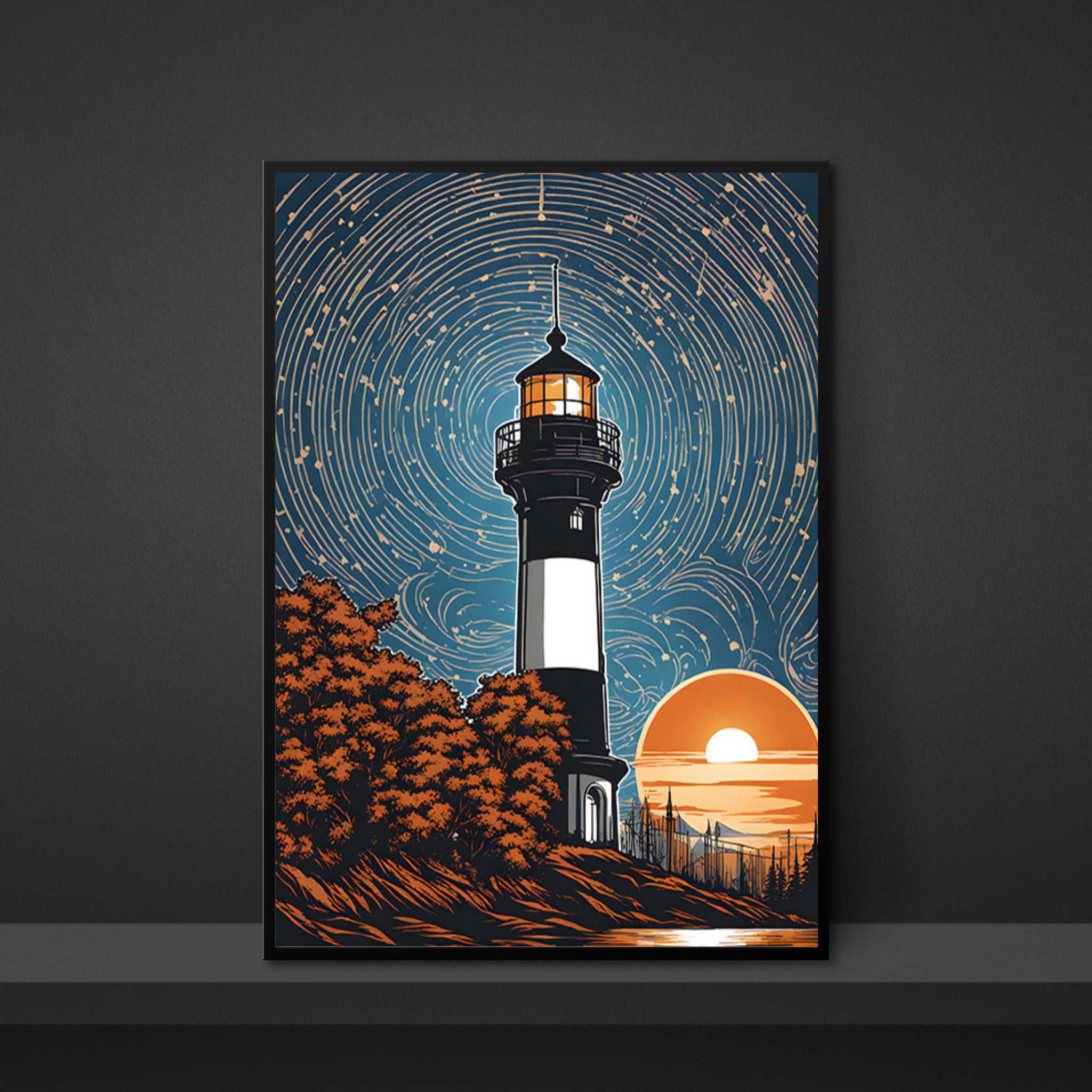 Plakat latarnia do salonu/ sypialni - 30x40cm
