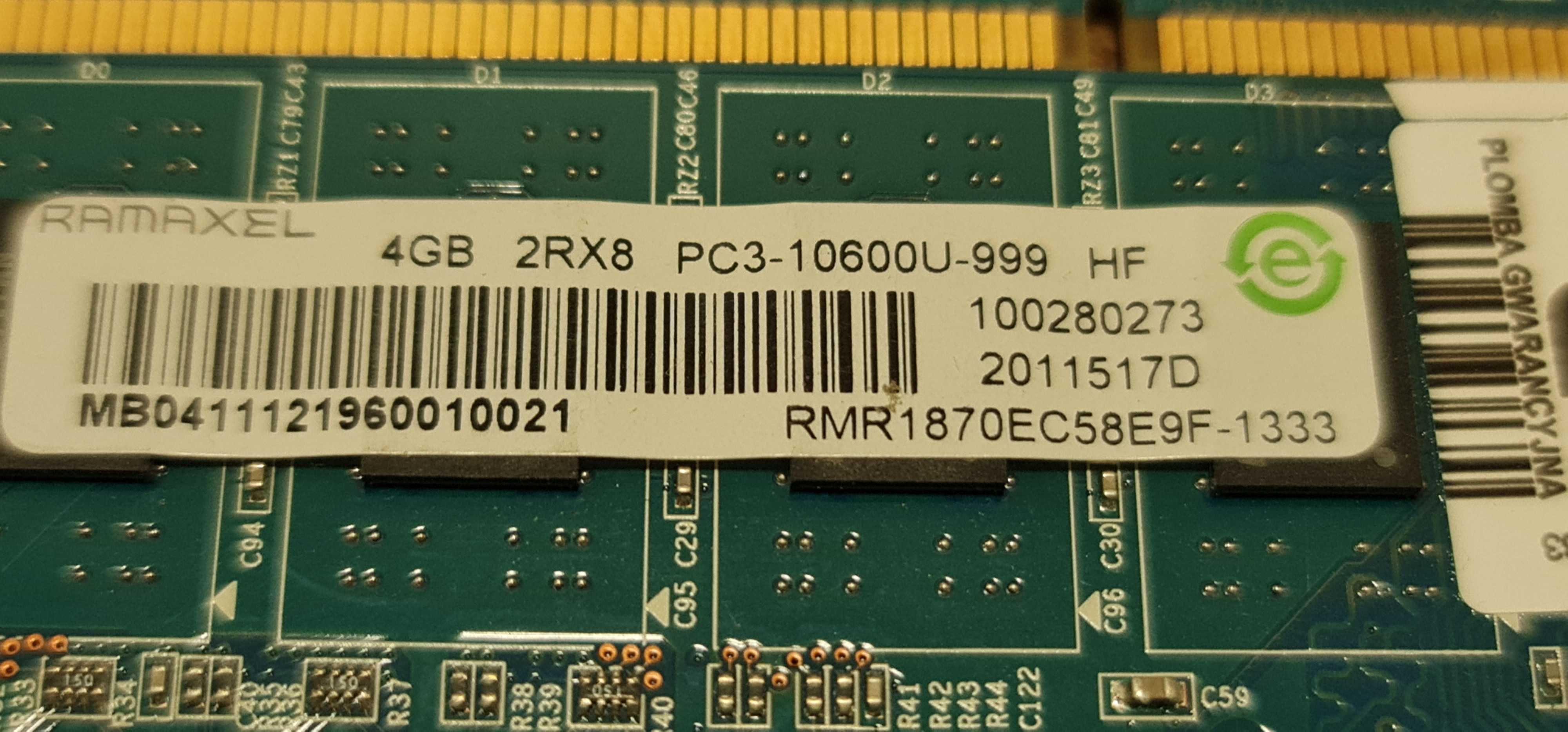 Pamięć RAM DDR3 16GB = 4x4GB 1333MHz