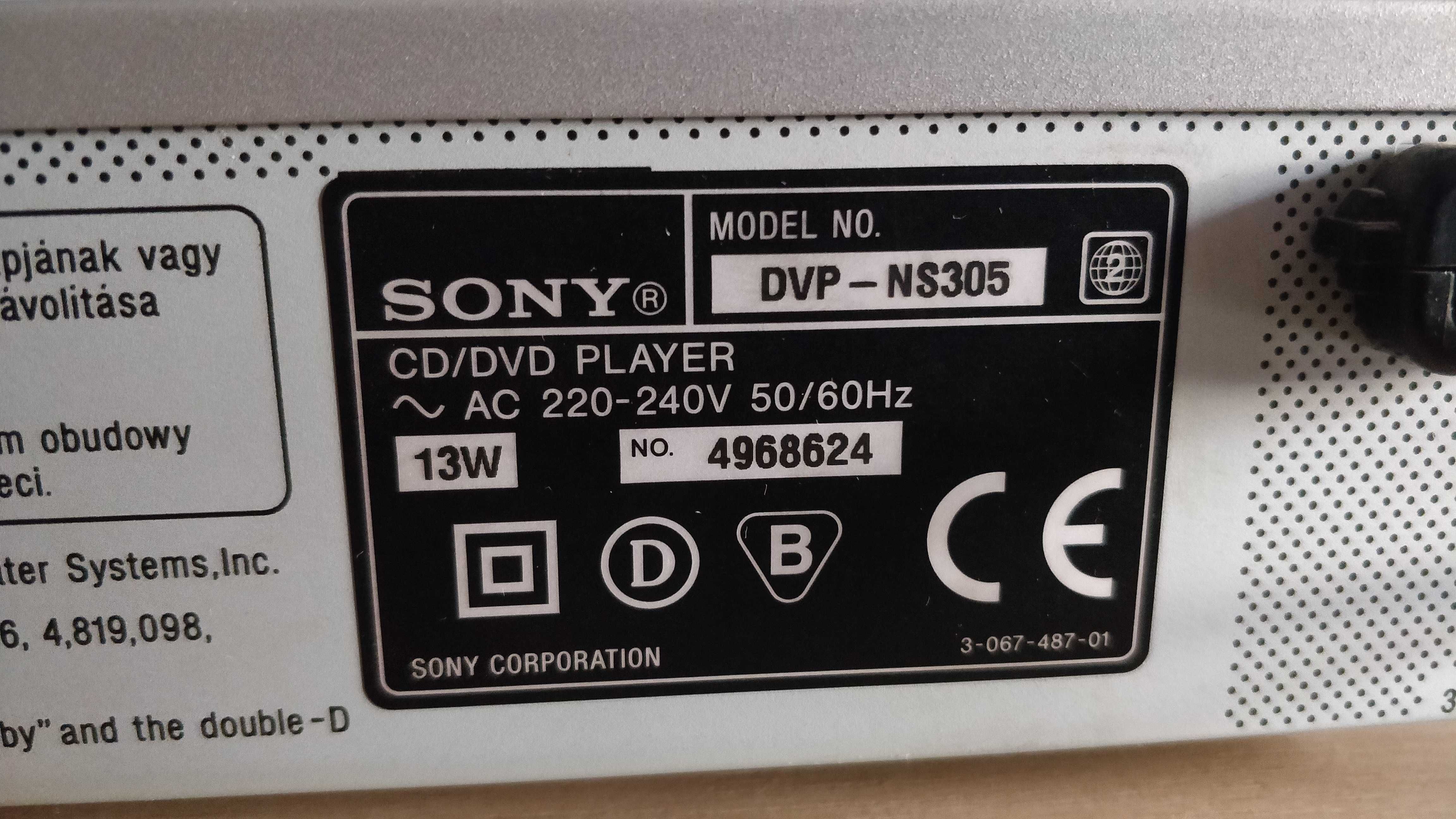 DVD Sony DVP-NS305