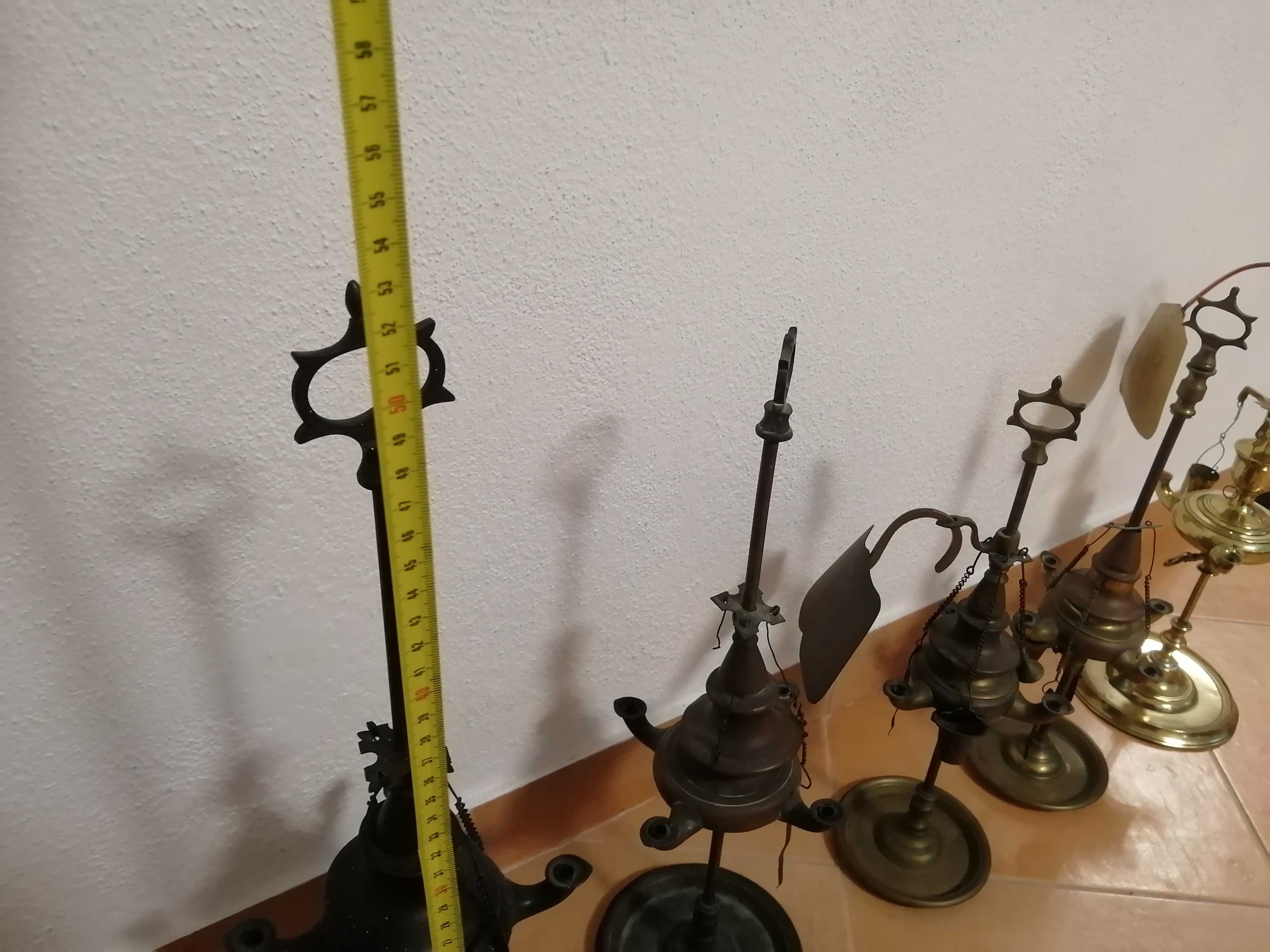 Lamparinas antigas - lote de 5 peças