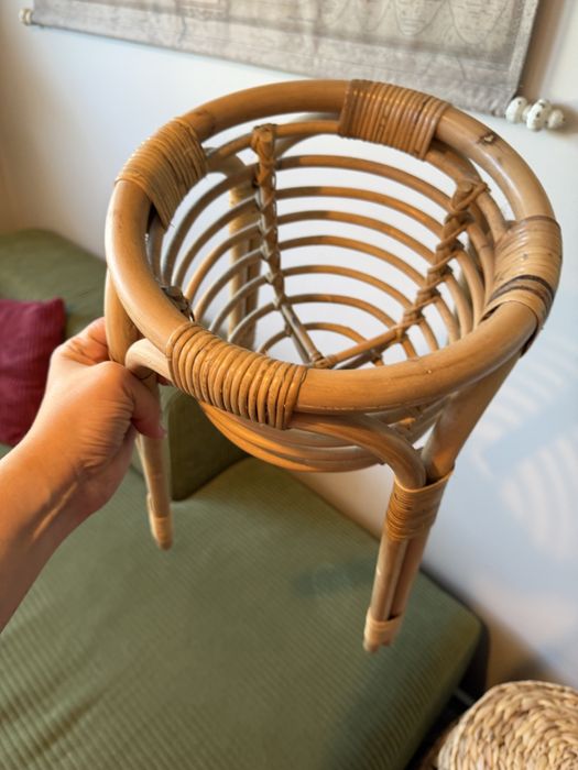 IKEA BUSKBO Stojak na doniczkę kwietnik boho rattan