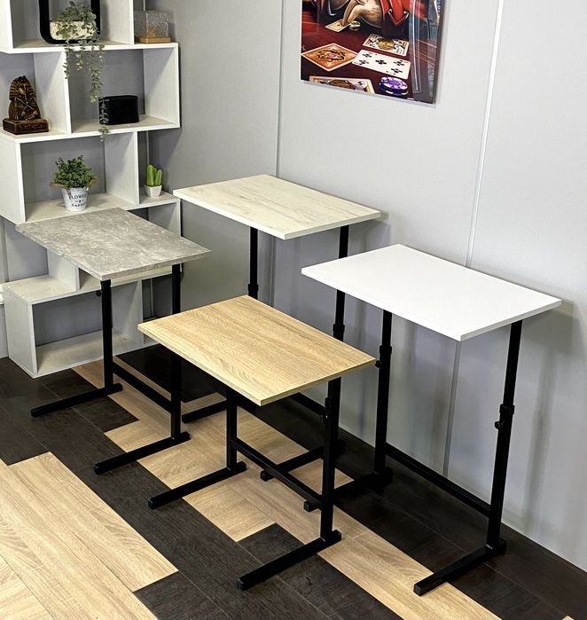 Стіл з регулюванням висоти, столик для работы, приліжковий столик