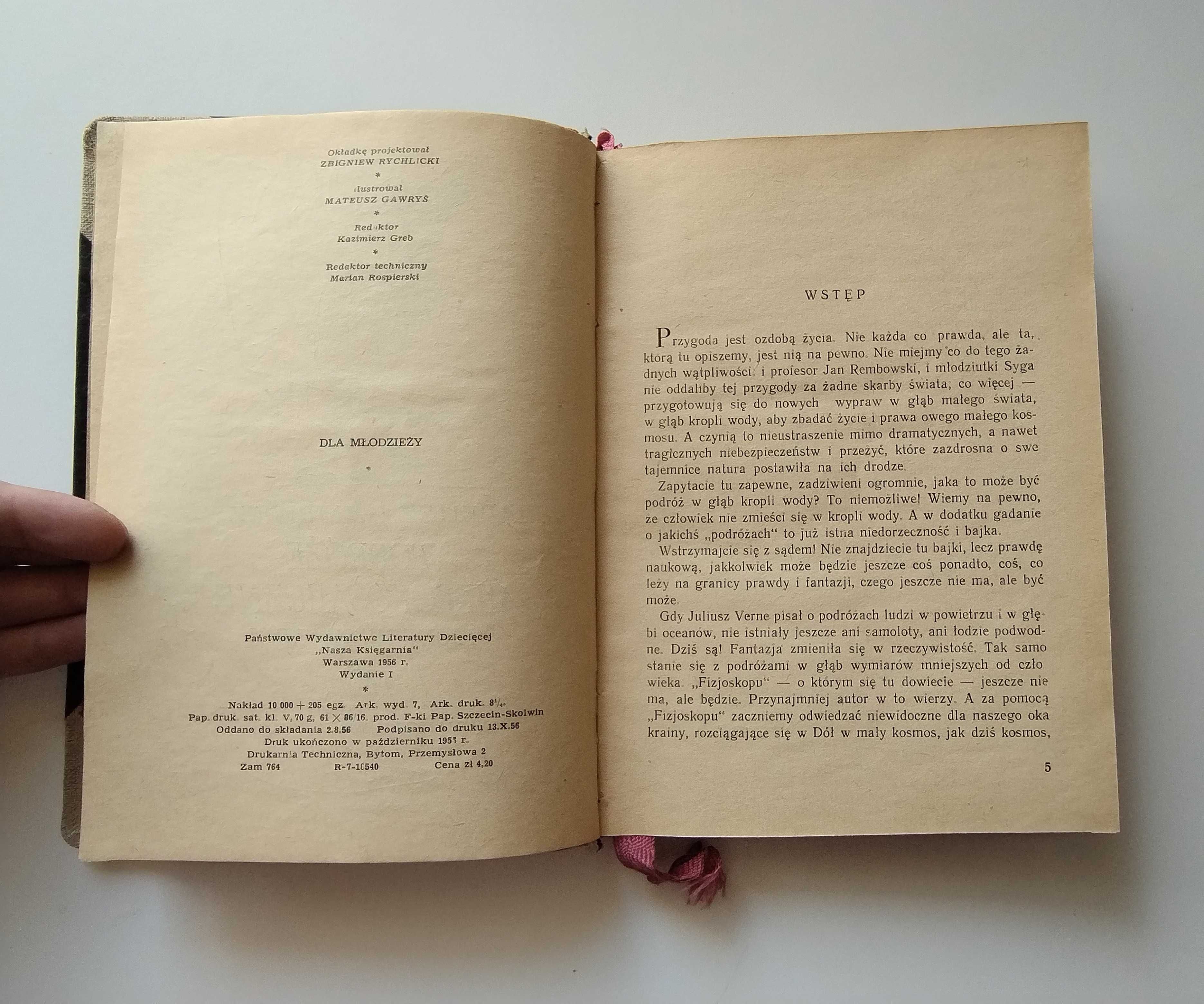 Podróże mikrokosmiczne prof. Rembowskiego Unkiewicz 1956 wydanie I