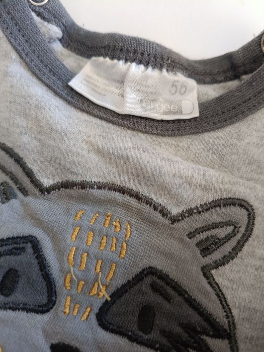 Szare body dziecięce bawełniane roz 56