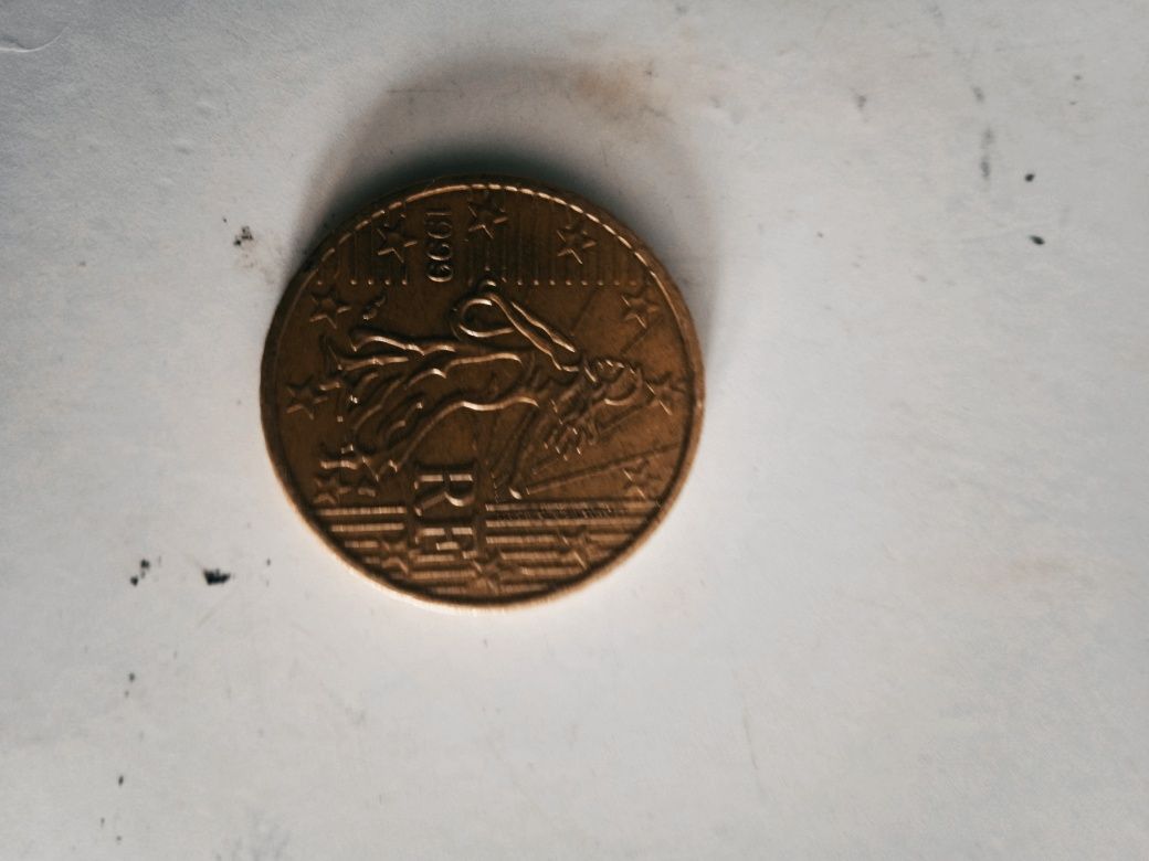 Moneta 50 euro centów z Francji z 1999