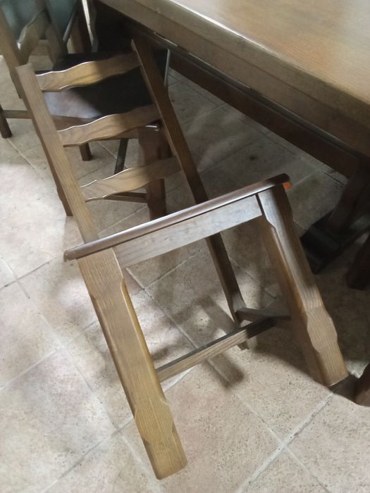 Mesa sala de jantar 1,20x2,50 + 12 cadeiras