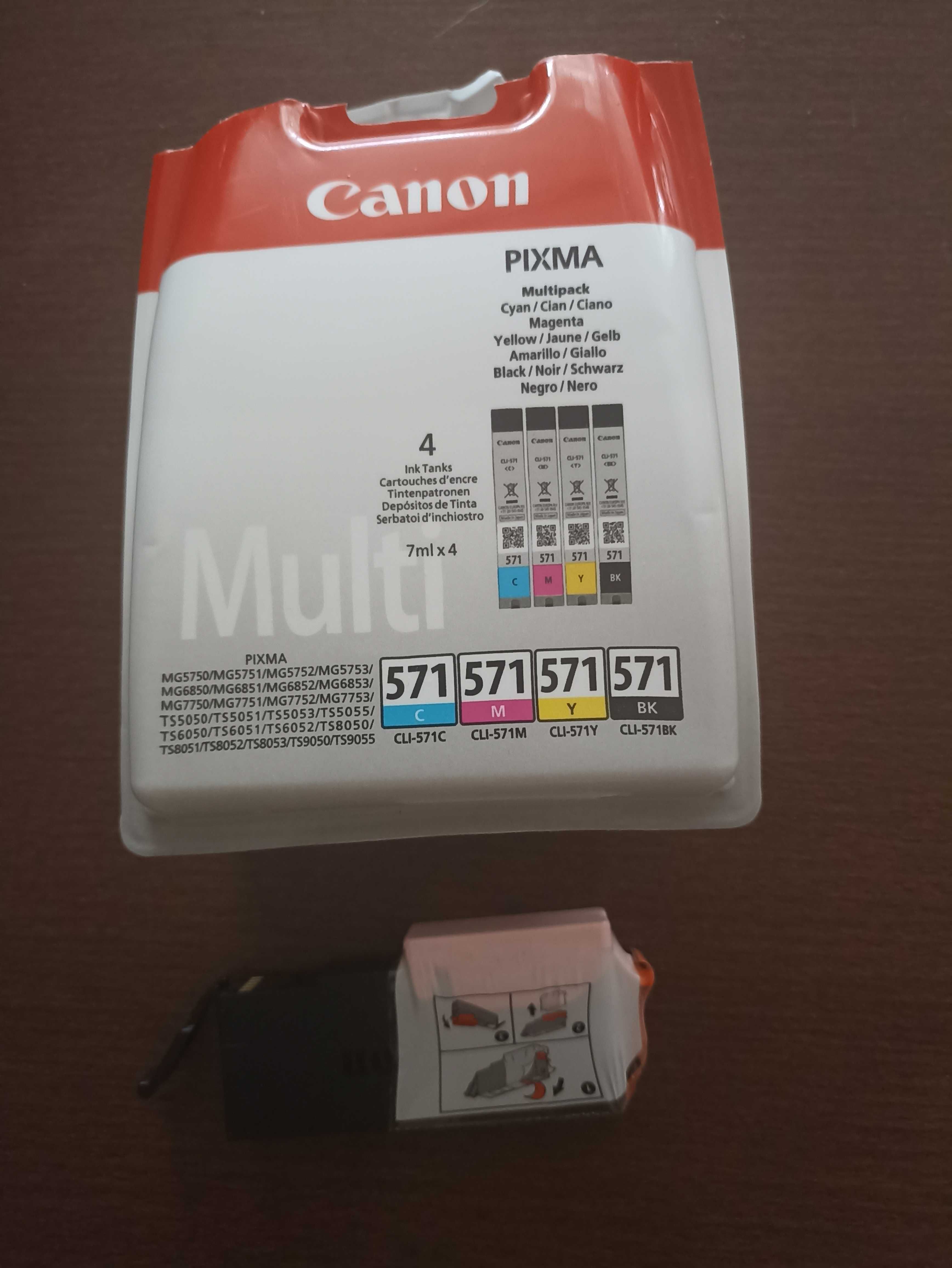 Canon PIXMA 571 BK 7 ml NOWY tusz do drukarki kardridż