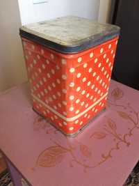 Винтажная кухонная коробка для сыпучих материалов