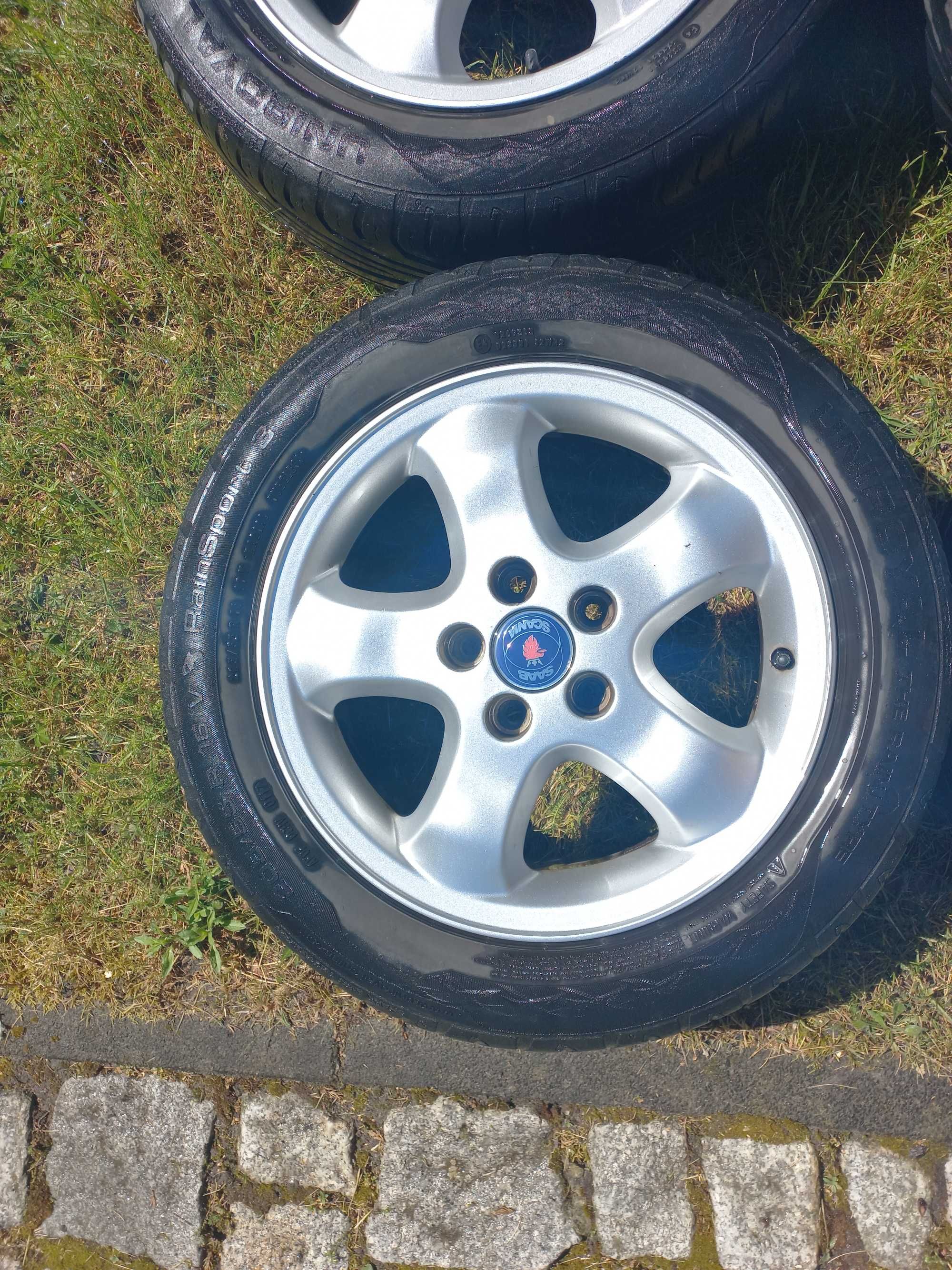Używane 16" felgi aluminiowe Made in Gemany oryginalne do Saaba 5 szt.
