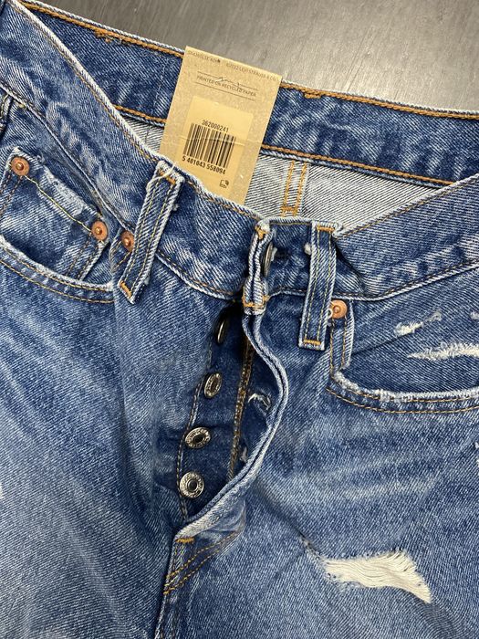 Jean Levi’s Mulher 501 Original Cropped Azul W25 L26