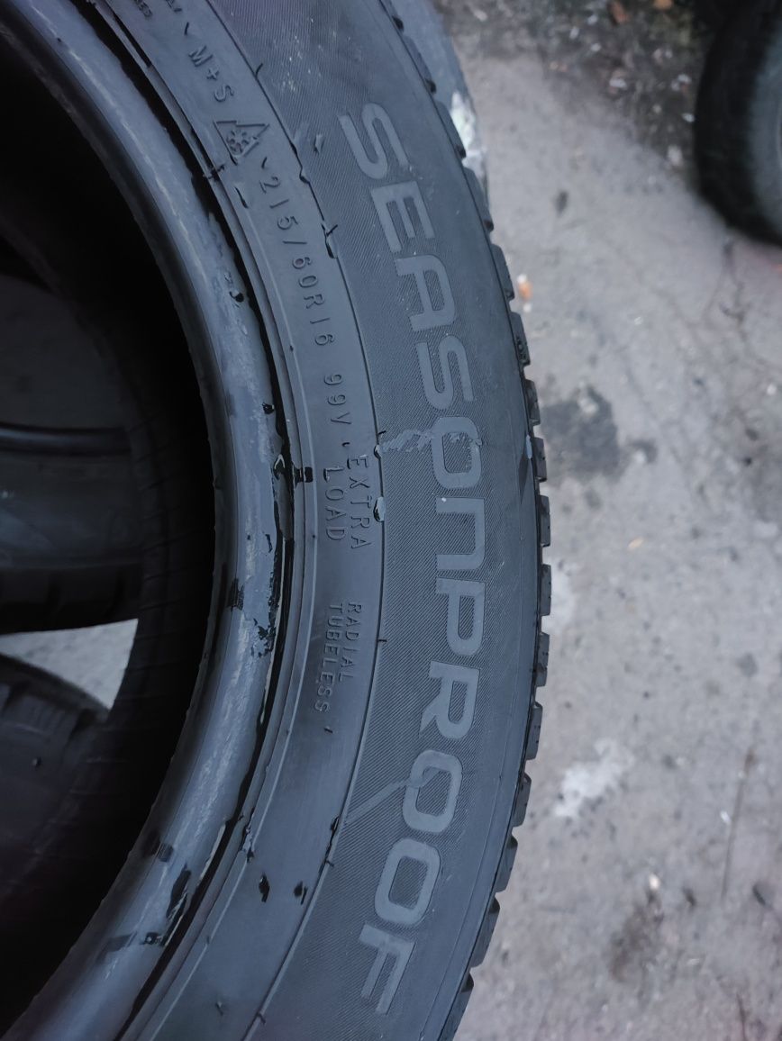 Шины резина всесезон 215/60 R16 Nokian season proof