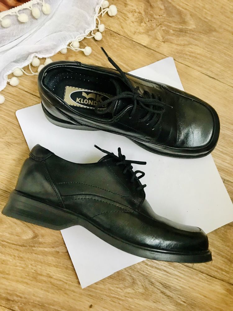 Туфли кожаные 23 см, чёрные, в школу, Италия